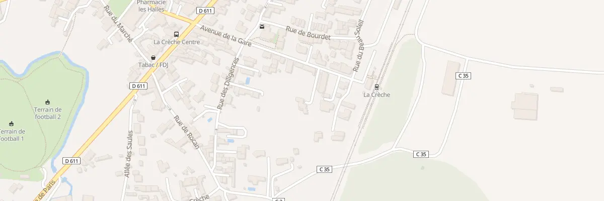Plan du 22 Av de la Gare à La Crèche