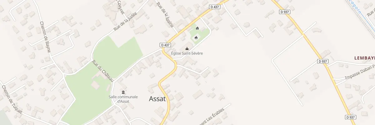 Plan du 1 Imp Poueylaut à Assat