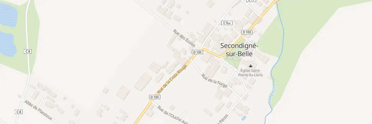 Plan du 3 Rue de la Croix Rouge à Secondigné-sur-Belle