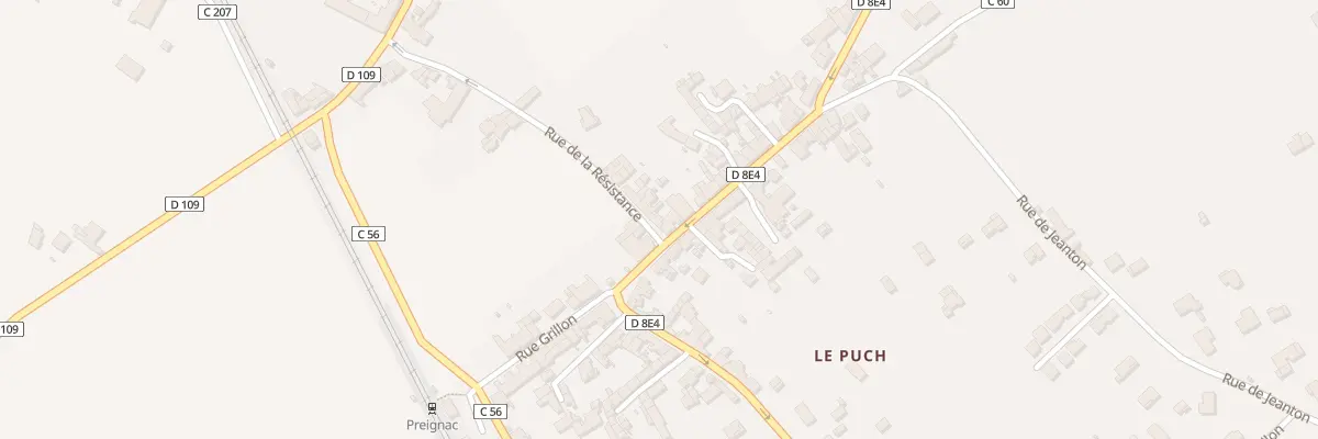Plan du 2 Rue de la Resistance à Preignac