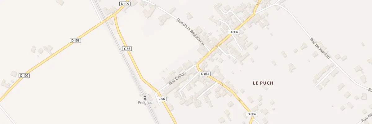 Plan du 2 Av Grillon à Preignac