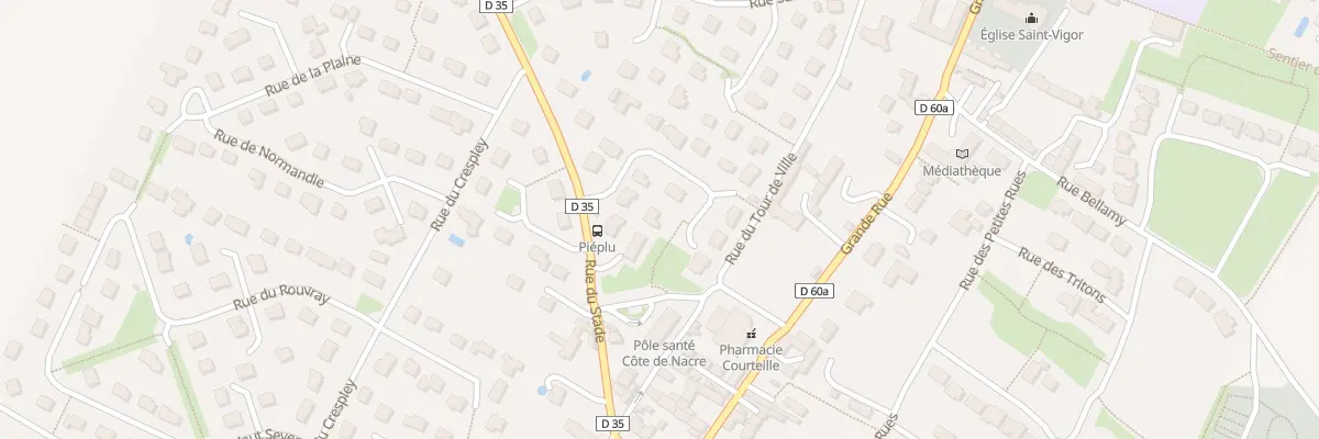 Plan du 10 Rue Hubert et Georges Piéplu à Colleville-Montgomery