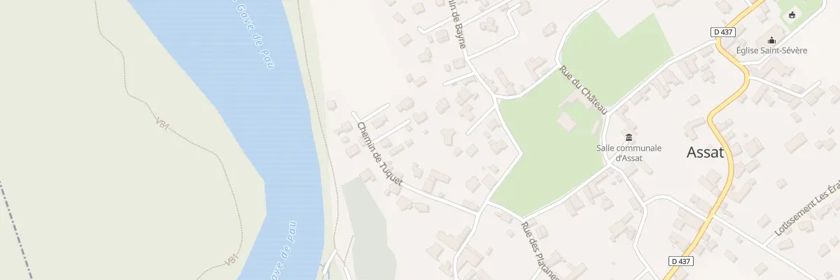 Plan du 6 Che Tuquet à Assat