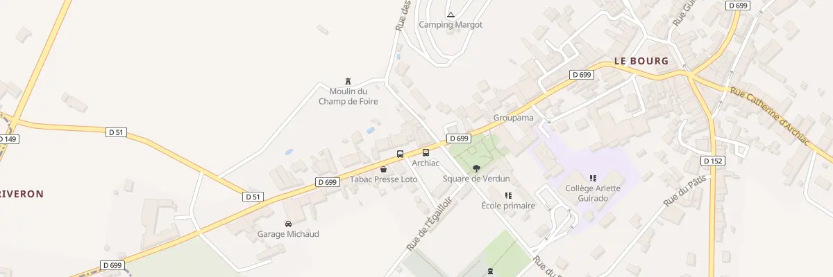 Plan du 6 Rue de Riveron à Archiac