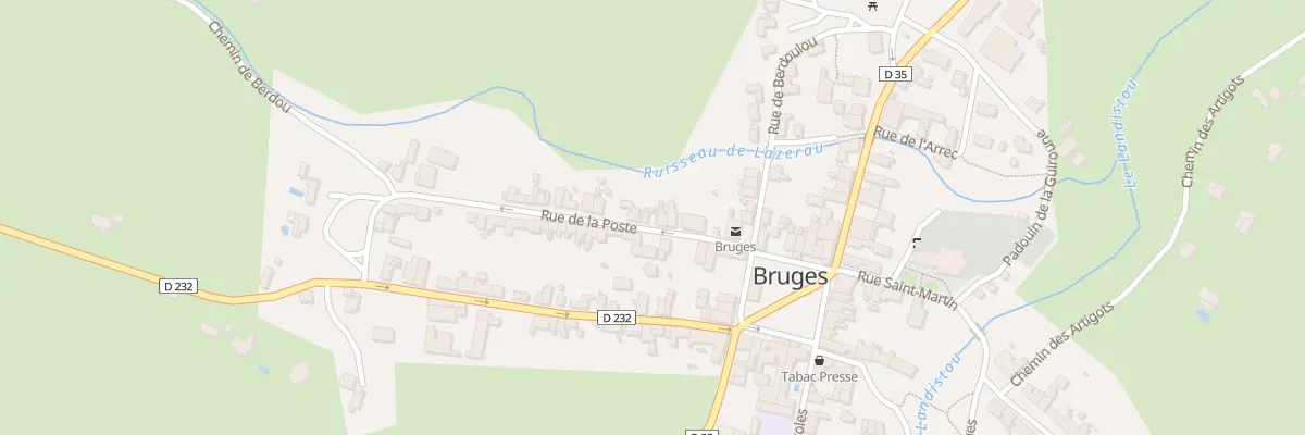 Plan du 10 Rue de la Poste à Bruges-Capbis-Mifaget