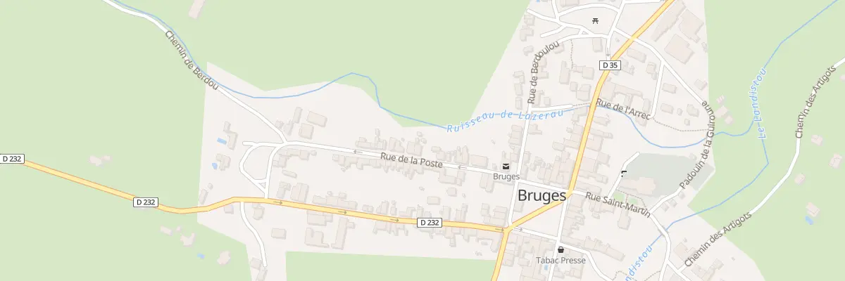 Plan du 14 Rue de la Poste à Bruges-Capbis-Mifaget