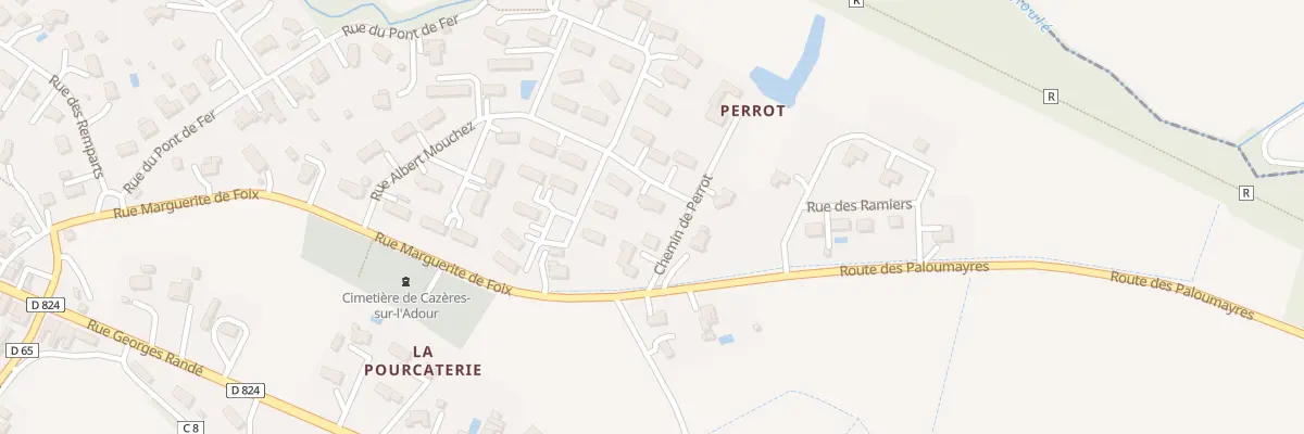 Plan du 12 Rue Albert Mouchez à Cazères-sur-l’Adour