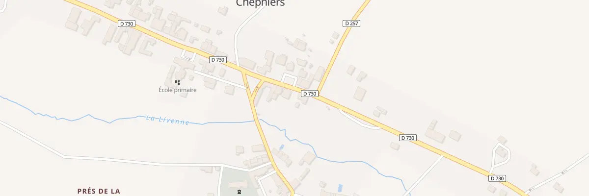 Plan du 74 Rte Dep 730 Le Bourg à Chepniers