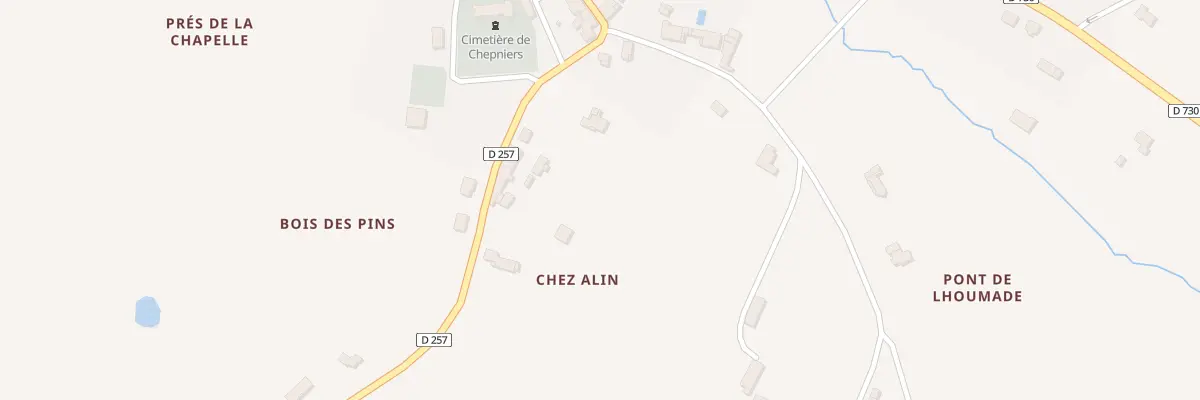 Plan du 17B Rte de Bussac chez Alin à Chepniers