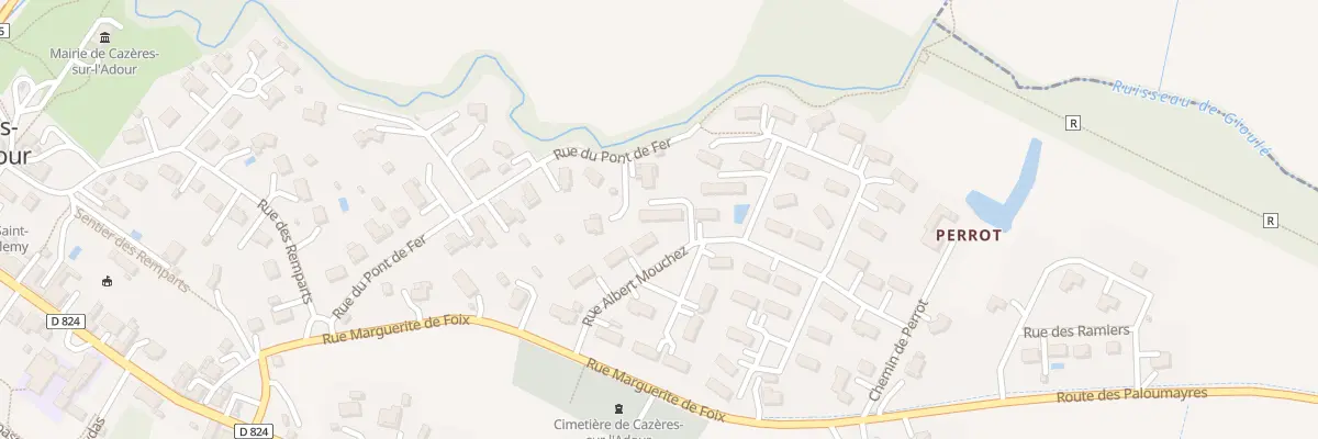 Plan du 9 Rue Albert Mouchez à Cazères-sur-l’Adour
