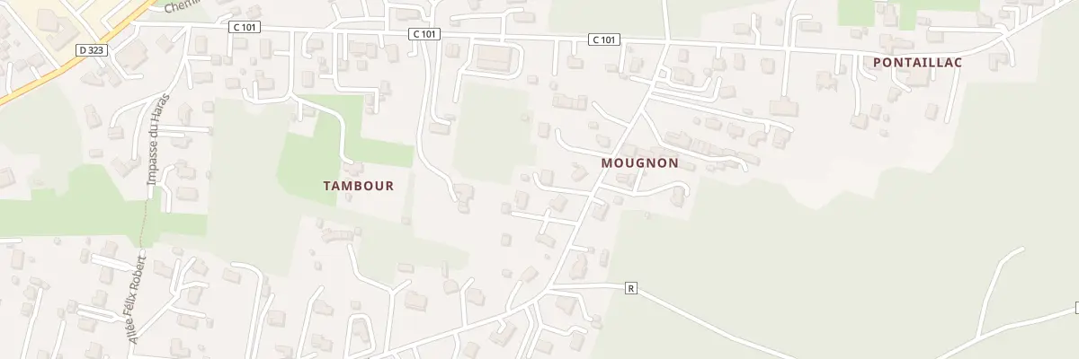 Plan du 105 Che de Mougnon à Roquefort