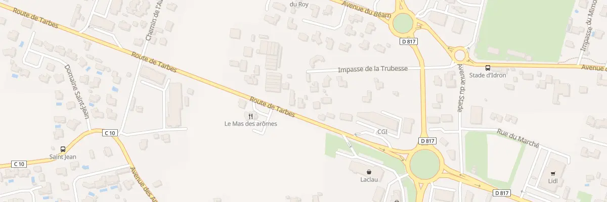 Plan du 29 Rte de Tarbes - Rd 817 à Idron