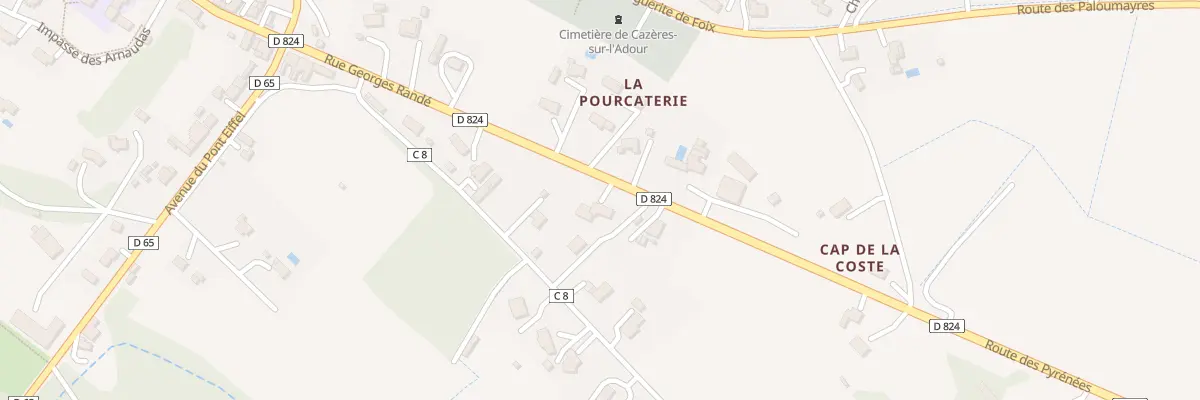 Plan du 588 Rue Georges Randé à Cazères-sur-l’Adour