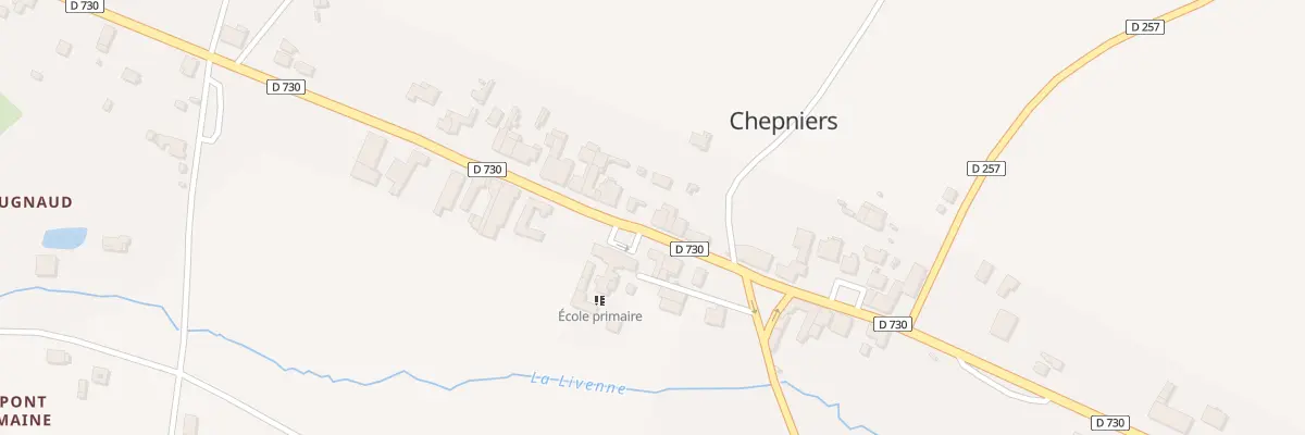 Plan du 61 Rte Dep 730 Le Bourg à Chepniers