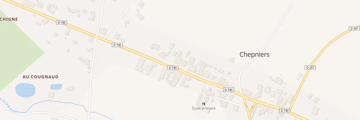 Plan du 45 D 730 Le Bourg à Chepniers