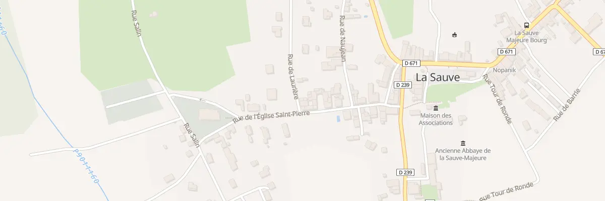 Plan de la Rue de Lauriere à La Sauve
