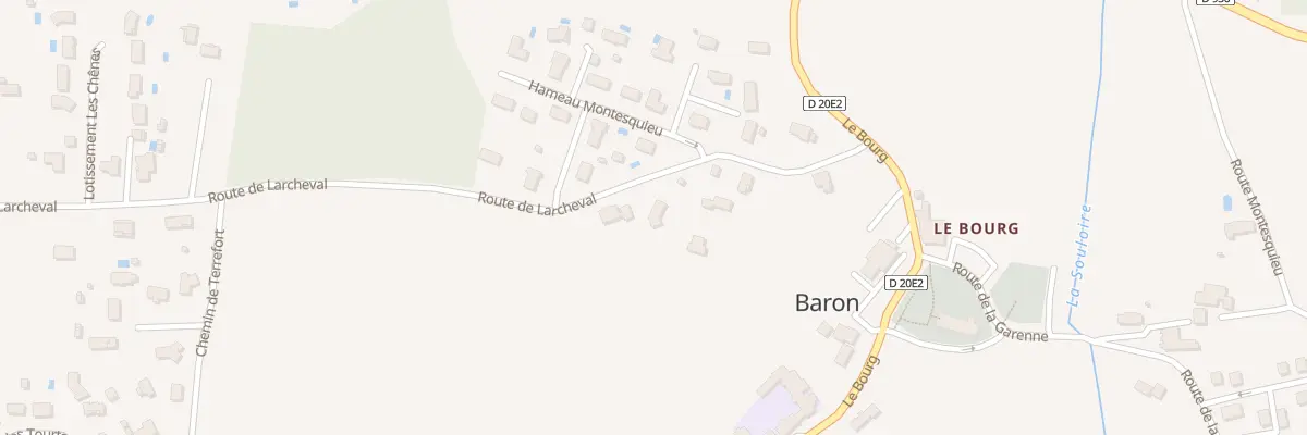 Plan du 9 Rte de Larcheval à Baron