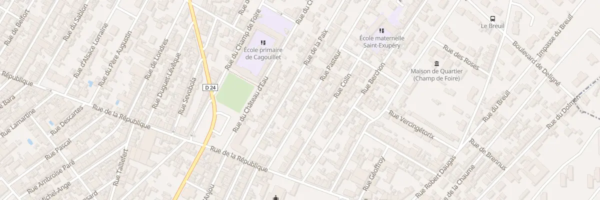 Plan du 25 Rue Pasteur à Cognac