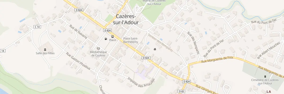 Plan du 75 Rue Georges Randé à Cazères-sur-l’Adour