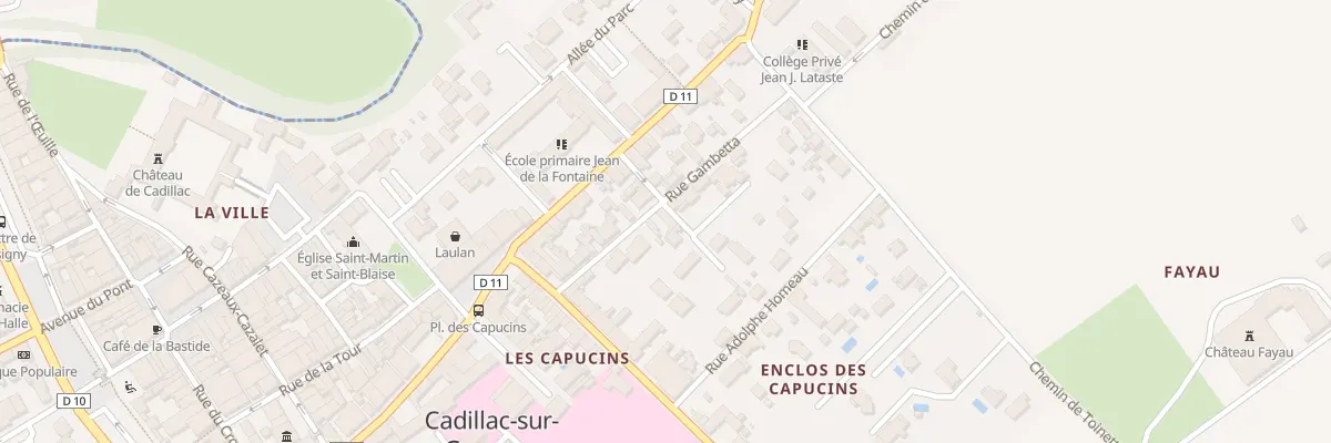 Plan du 12 Rue Gambetta à Cadillac-sur-Garonne