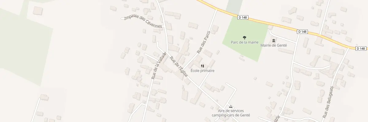 Plan du 1 Rue des Parcs à Genté