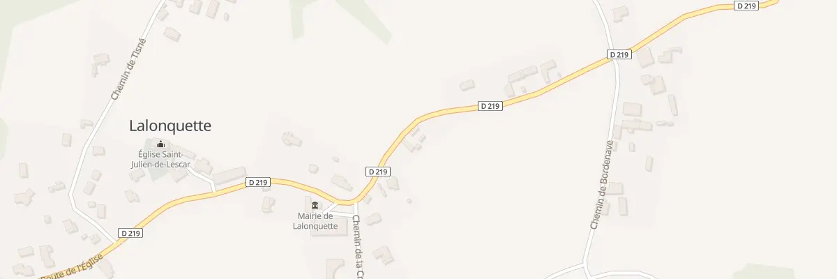 Plan du 1038 Rte de l’Eglise à Lalonquette