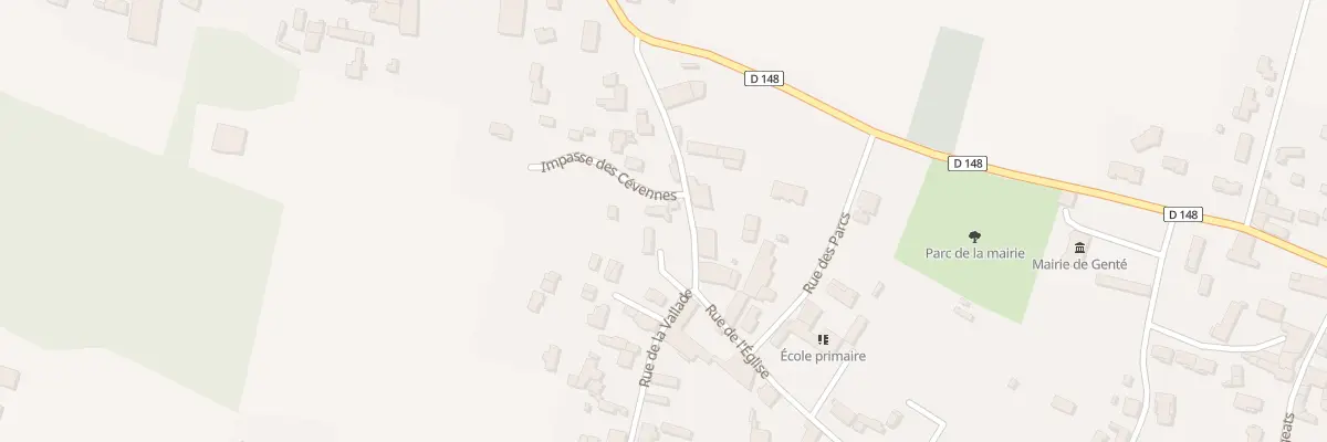 Plan du 2 All de la Vallade à Genté
