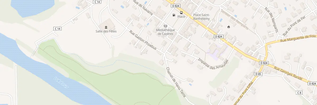 Plan du 9 Rue Gaston Phoebus à Cazères-sur-l’Adour