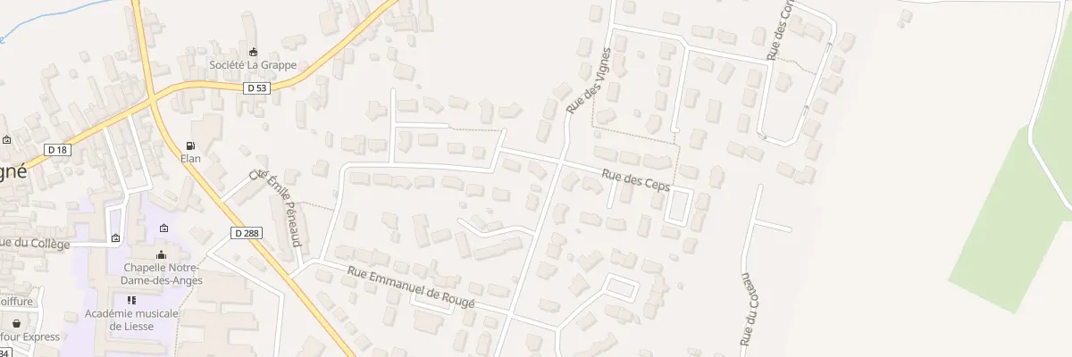 Plan du 3 Rue des Vignes à Précigné