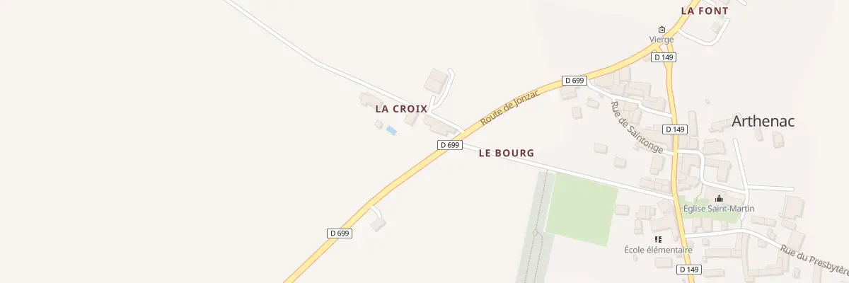 Plan du 1 La Croix à Arthenac