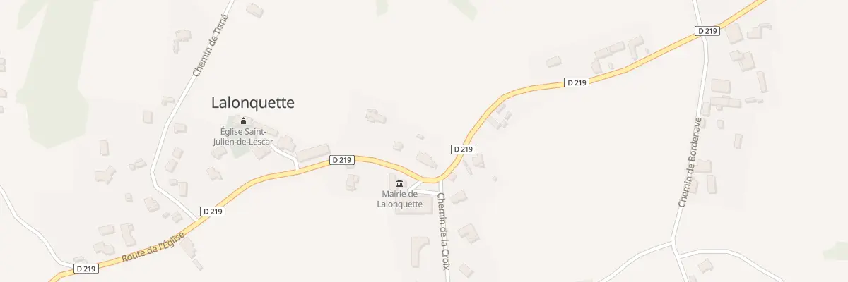 Plan du 877 Rte de l’Eglise à Lalonquette