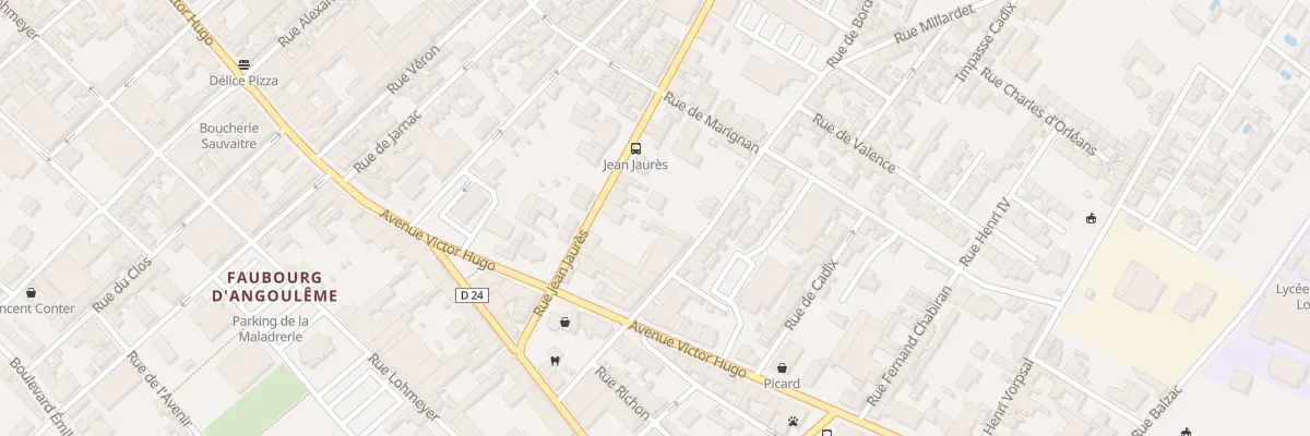 Plan du 24 Rue Jean Jaurès à Cognac