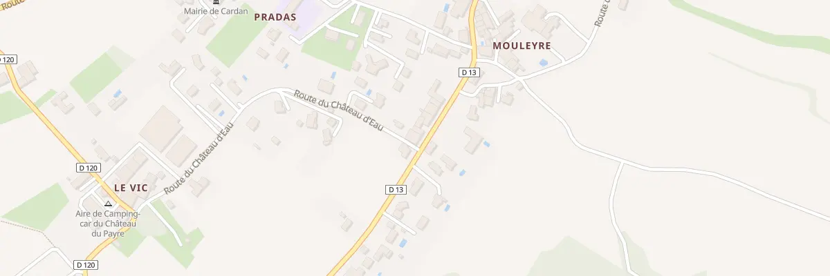 Plan de Mouleyre à Cardan