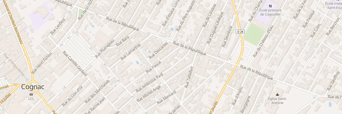 Plan du 46 Rue Pascal à Cognac