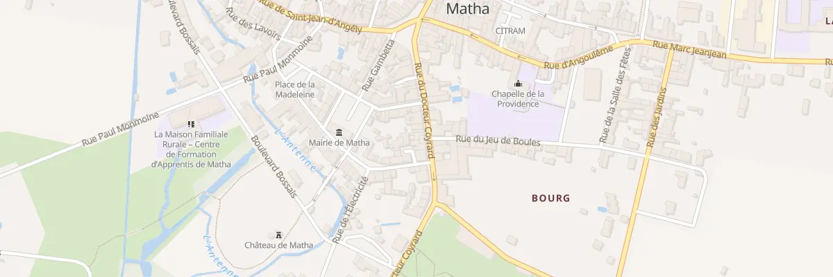 Plan du 22 Rue du Docteur Coyrard à Matha