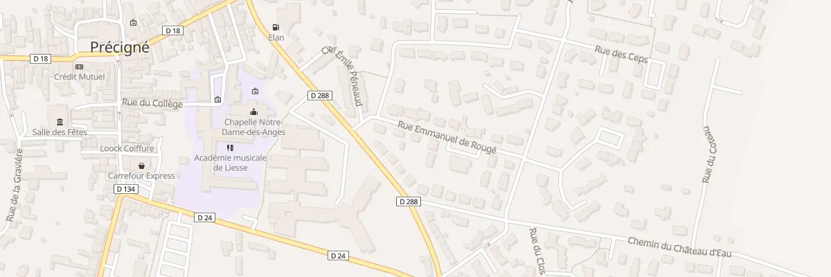 Plan du 6 Rue Emmanuel De Rouge à Précigné