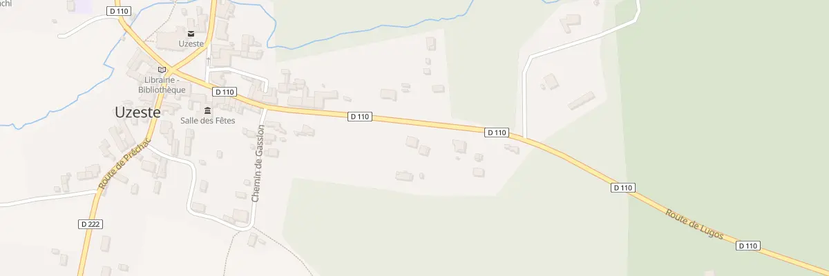 Plan du 28 Rte de Bazas à Uzeste
