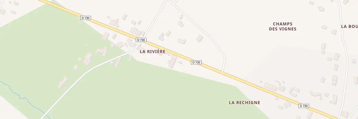 Plan du 20 D 730 La Riviere à Chepniers