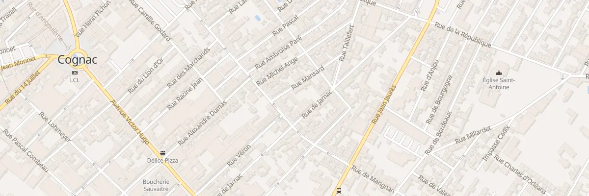 Plan du 6 Rue Mansard à Cognac
