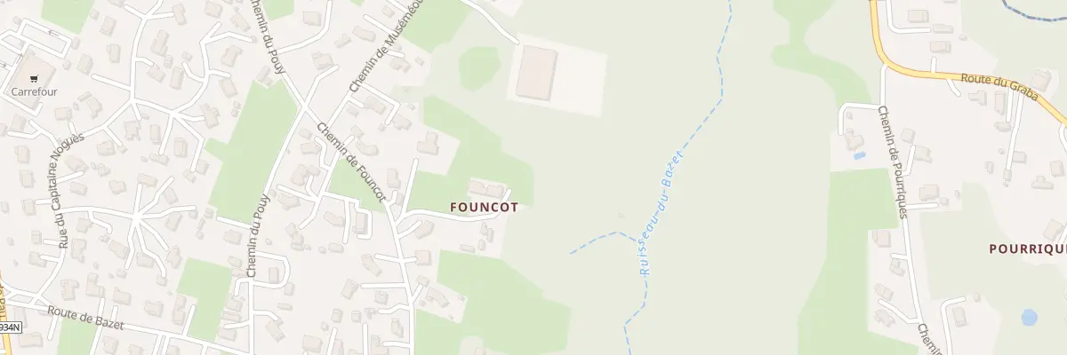 Plan du 172 Che de Founcot à Sarbazan
