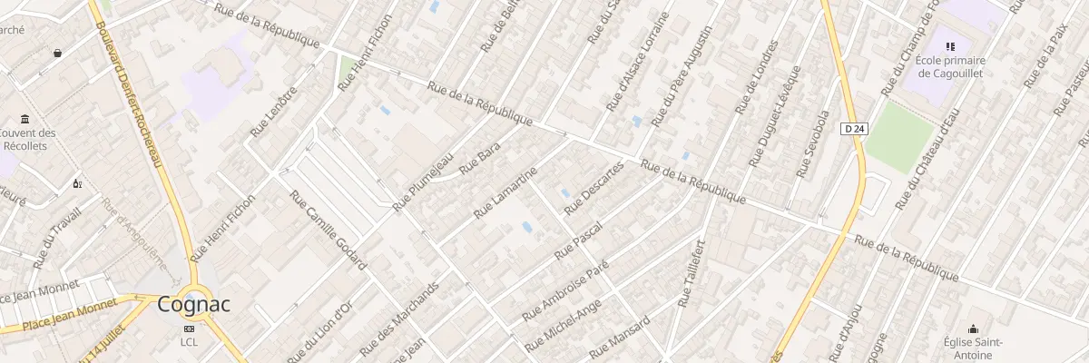 Plan du 1 Rue Chateaubriand à Cognac