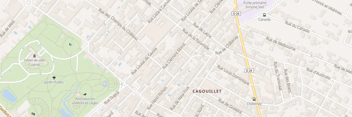 Plan du 30 Rue Clément Marot à Cognac