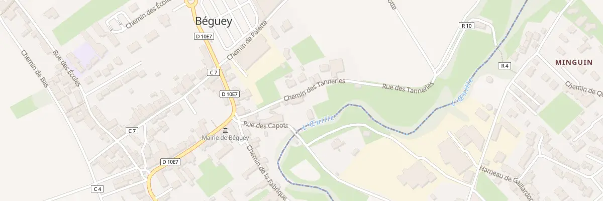 Plan du 14B Che des Tanneries à Béguey