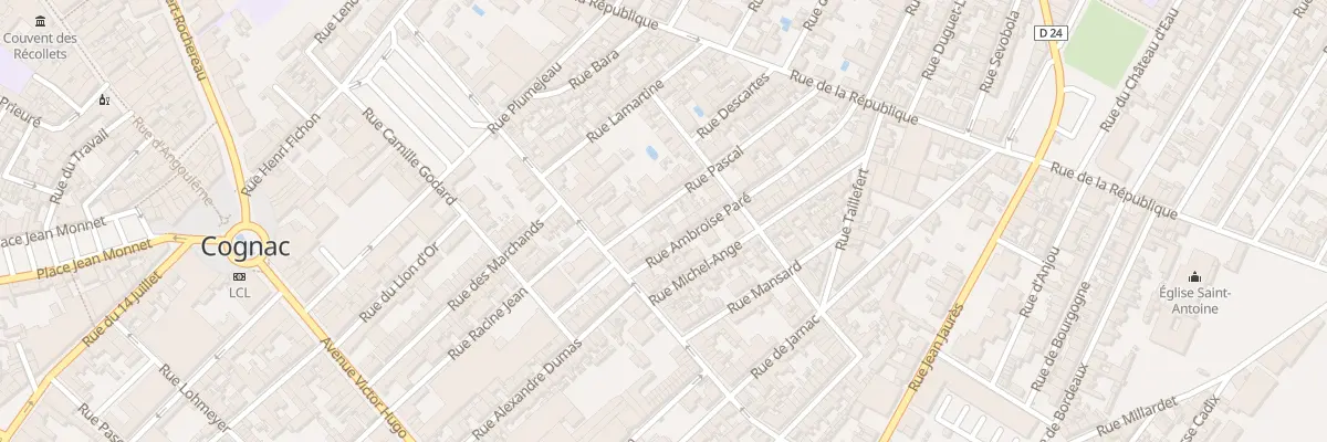 Plan du 14 Rue Pascal à Cognac