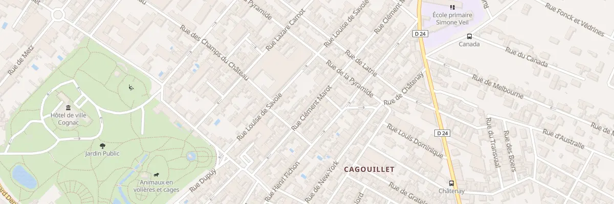 Plan du 27 Rue Clément Marot à Cognac