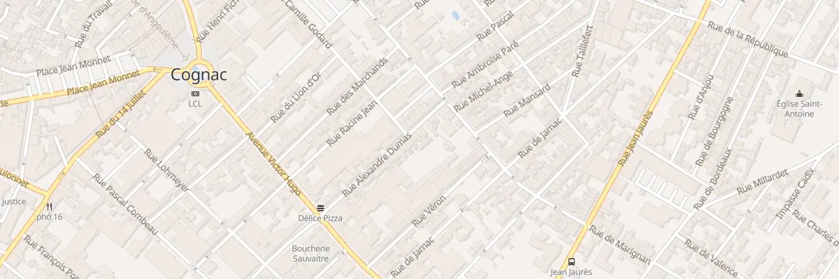 Plan du 44 Rue Alexandre Dumas à Cognac