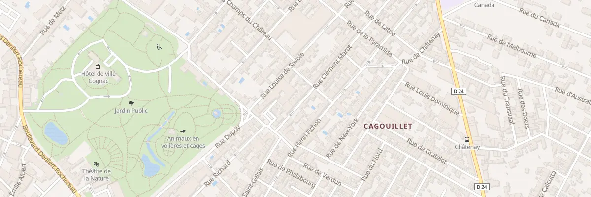Plan du 9 Rue Clément Marot à Cognac