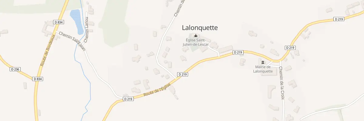 Plan du 645 Rte de l’Eglise à Lalonquette