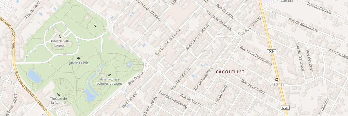 Plan du 7 Rue Clément Marot à Cognac