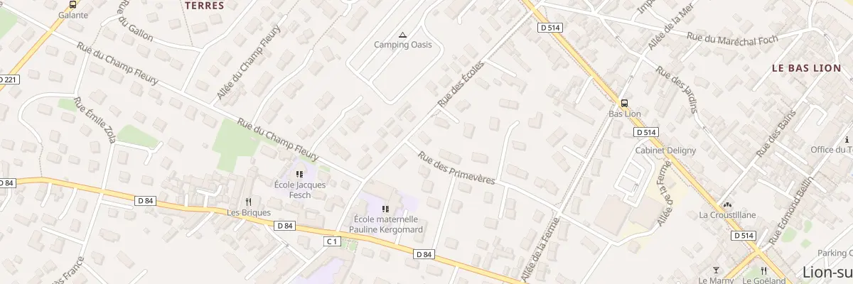 Plan du 18 Rue des Primevères à Lion-sur-Mer